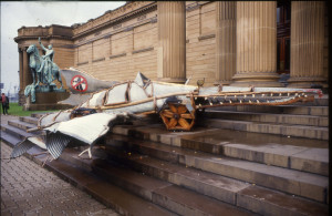 Artwork Pterodactyl car this artwork made of Galvanised iron, timber and found objects, created in 1985-01-01
